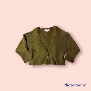 Olive Green Cardigan M